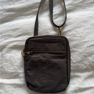 Travelon Brown Crossbody Antitheft Travel Bag